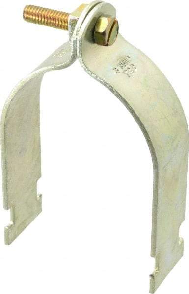 Thomas & Betts - 3" Pipe, 1/8 Gauge" Pipe or Conduit Clamp - Gold Galvanized, Rigid & IMC Conduit - Apex Tool & Supply