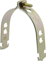 Thomas & Betts - 4" Pipe, 1/8 Gauge" Pipe or Conduit Clamp - Gold Galvanized, Rigid & IMC Conduit - Apex Tool & Supply