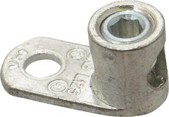 Thomas & Betts - 8-1/0 AWG Noninsulated Lug Connection D Shaped Ring Terminal - 3/8" Stud, 1-1/2" OAL x 47/64" Wide, Tin Plated Copper Contact - Apex Tool & Supply