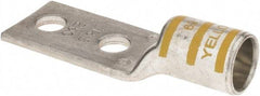 Thomas & Betts - 250 kcmil Wire Noninsulated Crimp Connection Rectangle Ring Terminal - 3/8" Stud, 3.28" OAL x 1.13" Wide, Tin Plated Copper Contact - Apex Tool & Supply