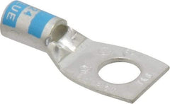 Thomas & Betts - 6 AWG Noninsulated Compression Connection Square Ring Terminal - 5/16" Stud, 1.41" OAL x 0.6" Wide, Tin Plated Copper Contact - Apex Tool & Supply