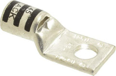 Thomas & Betts - 2/0 AWG Noninsulated Compression Connection Square Ring Terminal - 3/8" Stud, 1.93" OAL x 0.83" Wide, Tin Plated Copper Contact - Apex Tool & Supply