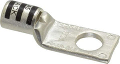 Thomas & Betts - 2/0 AWG Noninsulated Compression Connection Square Ring Terminal - 1/2" Stud, 2-1/4" OAL x 0.83" Wide, Tin Plated Copper Contact - Apex Tool & Supply