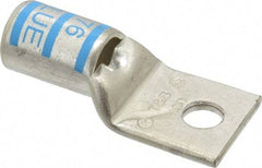 Thomas & Betts - 400 kcmil Wire Noninsulated Compression Connection Square Ring Terminal - 1/2" Stud, 3.2" OAL x 1.41" Wide, Tin Plated Copper Contact - Apex Tool & Supply