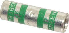 Thomas & Betts - 1 AWG Compatible, Noninsulated, Crimp-On Butt Splice Terminal - 2 Wire Entries, Copper Contacts, Tin Contact Plating, 1-1/2" OAL, Green - Apex Tool & Supply