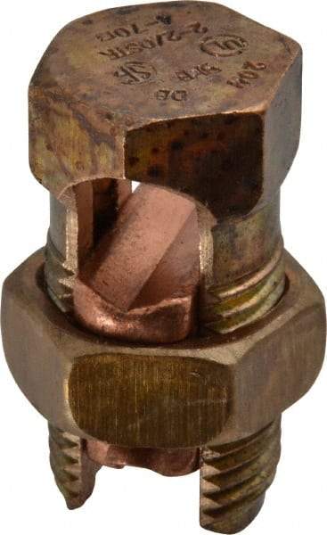 Thomas & Betts - 14 to 2/0 AWG, Copper Wire Compatible, Copper Alloy, Hex Split Bolt Connector - 1-13/16" OAL, 7/8" Head Width, 1-1/16" Base Width - Apex Tool & Supply