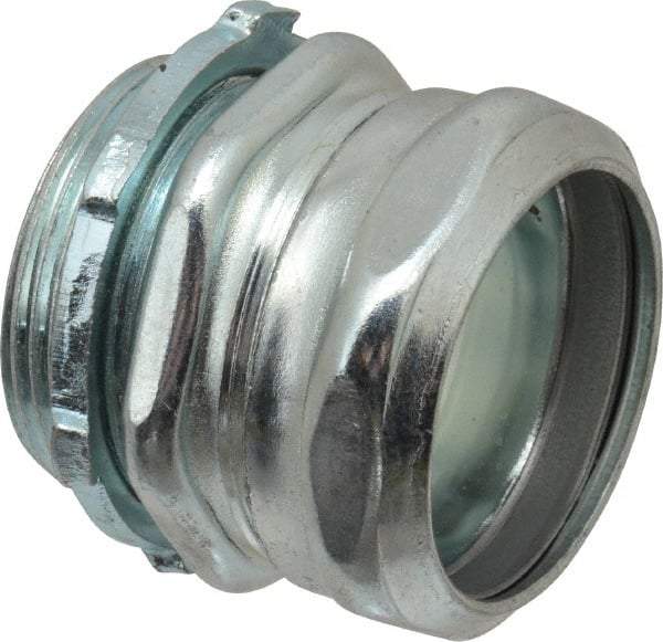 Thomas & Betts - 1-1/2" Trade, Steel Compression Straight EMT Conduit Connector - Noninsulated - Apex Tool & Supply