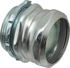 Thomas & Betts - 1-1/2" Trade, Steel Compression Straight EMT Conduit Connector - Noninsulated - Apex Tool & Supply