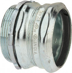 Thomas & Betts - 2" Trade, Steel Compression Straight EMT Conduit Connector - Noninsulated - Apex Tool & Supply