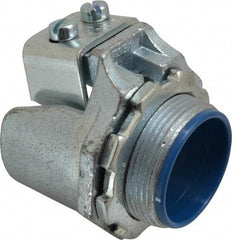 Thomas & Betts - 1-1/2" Trade, Malleable Iron Set Screw Straight FMC Conduit Connector - Insulated - Apex Tool & Supply