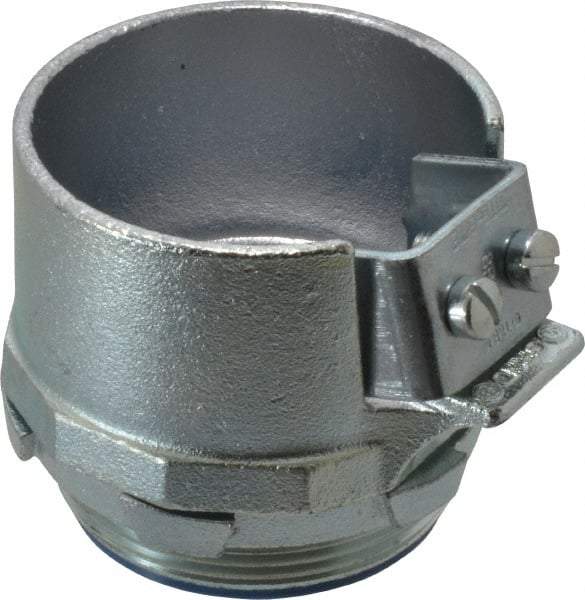 Thomas & Betts - 3" Trade, Malleable Iron Set Screw Straight FMC Conduit Connector - Insulated - Apex Tool & Supply