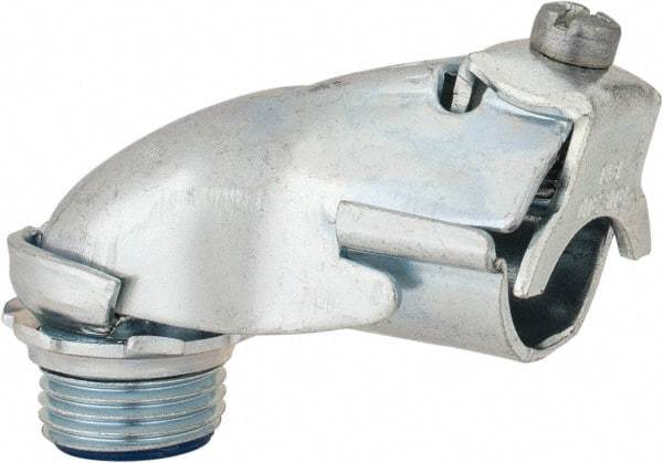 Thomas & Betts - 1/2" Trade, Steel Set Screw Angled FMC Conduit Connector - Insulated - Apex Tool & Supply