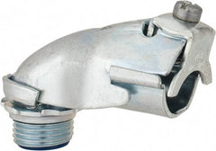 Thomas & Betts - 1/2" Trade, Steel Set Screw Angled FMC Conduit Connector - Insulated - Apex Tool & Supply
