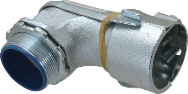 Thomas & Betts - 2" Trade, Malleable Iron Set Screw Angled FMC Conduit Connector - Insulated - Apex Tool & Supply