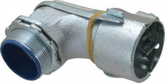 Thomas & Betts - 2" Trade, Malleable Iron Set Screw Angled FMC Conduit Connector - Insulated - Apex Tool & Supply