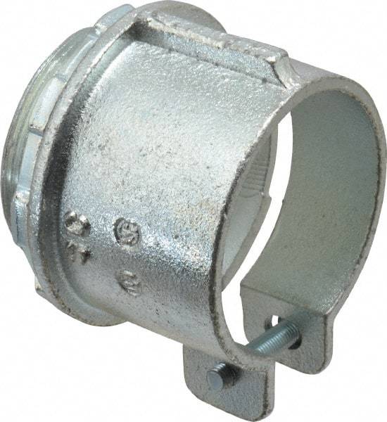 Thomas & Betts - 2" Trade, Malleable Iron Squeeze Clamp Straight FMC Conduit Connector - Noninsulated - Apex Tool & Supply