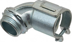 Thomas & Betts - 1" Trade, Malleable Iron Squeeze Clamp 90° FMC Conduit Connector - Noninsulated - Apex Tool & Supply