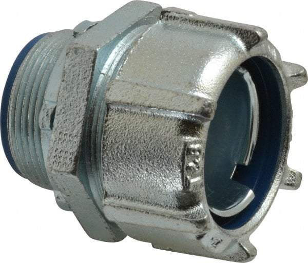Thomas & Betts - 1-1/2" Trade, Steel Threaded Straight Liquidtight Conduit Connector - Insulated - Apex Tool & Supply
