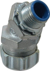 Thomas & Betts - 1/2" Trade, Malleable Iron Threaded Angled Liquidtight Conduit Connector - Insulated - Apex Tool & Supply