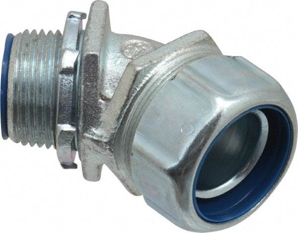 Thomas & Betts - 1" Trade, Malleable Iron Threaded Angled Liquidtight Conduit Connector - Insulated - Apex Tool & Supply