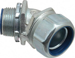 Thomas & Betts - 1" Trade, Malleable Iron Threaded Angled Liquidtight Conduit Connector - Insulated - Apex Tool & Supply