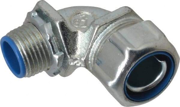 Thomas & Betts - 1/2" Trade, Malleable Iron Threaded Angled Liquidtight Conduit Connector - Insulated - Apex Tool & Supply