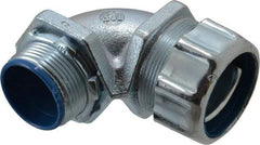 Thomas & Betts - 1-1/4" Trade, Malleable Iron Threaded Angled Liquidtight Conduit Connector - Insulated - Apex Tool & Supply