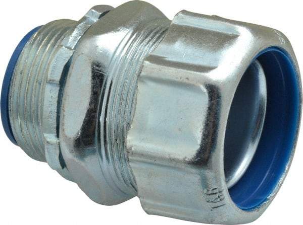 Thomas & Betts - 1-1/4" Trade, Steel Threaded Straight Liquidtight Conduit Connector - Noninsulated - Apex Tool & Supply