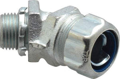 Thomas & Betts - 1/2" Trade, Malleable Iron Threaded Angled Liquidtight Conduit Connector - Noninsulated - Apex Tool & Supply