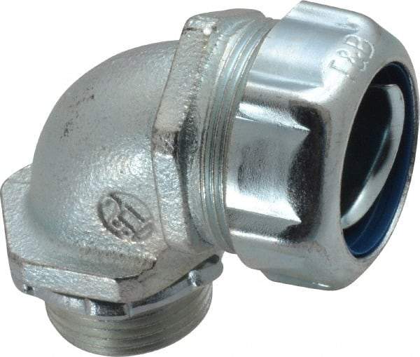 Thomas & Betts - 3/4" Trade, Malleable Iron Threaded Angled Liquidtight Conduit Connector - Noninsulated - Apex Tool & Supply