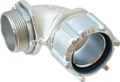 Thomas & Betts - 1-1/2" Trade, Malleable Iron Threaded Angled Liquidtight Conduit Connector - Noninsulated - Apex Tool & Supply