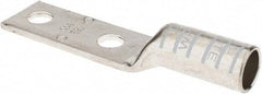 Thomas & Betts - 300 kcmil Wire Noninsulated Compression Connection Rectangle Ring Terminal - 1/2" Stud, 5.23" OAL x 1-1/4" Wide, Tin Plated Copper Contact - Apex Tool & Supply