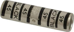 Thomas & Betts - 2/0 AWG Compatible, Noninsulated, Crimp-On Butt Splice Terminal - 2 Wire Entries, Copper Contacts, Tin Contact Plating, 2.13" OAL, Black - Apex Tool & Supply