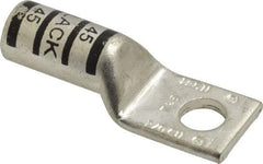 Thomas & Betts - 2/0 AWG Noninsulated Compression Connection Square Ring Terminal - 3/8" Stud, 2.28" OAL x 0.83" Wide, Tin Plated Copper Contact - Apex Tool & Supply