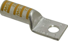 Thomas & Betts - 250 kcmil Wire Noninsulated Compression Connection Square Ring Terminal - 1/2" Stud, 3.15" OAL x 1.13" Wide, Tin Plated Copper Contact - Apex Tool & Supply