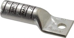 Thomas & Betts - 500 kcmil Wire Noninsulated Compression Connection Square Ring Terminal - 1/2" Stud, 4-1/4" OAL x 1.61" Wide, Tin Plated Copper Contact - Apex Tool & Supply