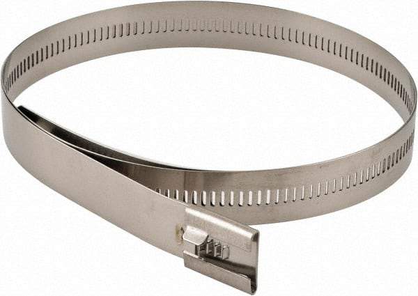 Thomas & Betts - 24" Long Black Stainless Steel Standard Cable Tie - 250 Lb Tensile Strength, 0.25mm Thick, 3" Max Bundle Diam - Apex Tool & Supply