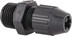 Thomas & Betts - 1/8 to 0.275" Cable Capacity, Liquidtight, Straight Strain Relief Cord Grip - 1/2 Thread, 2.3" Long, Nylon - Apex Tool & Supply