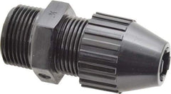 Thomas & Betts - 1/4 to 0.4" Cable Capacity, Liquidtight, Straight Strain Relief Cord Grip - 3/4 Thread, 2.7" Long, Nylon - Apex Tool & Supply