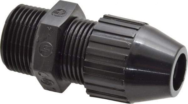 Thomas & Betts - 0.4 to 0.56" Cable Capacity, Liquidtight, Straight Strain Relief Cord Grip - 3/4 Thread, 2.7" Long, Nylon - Apex Tool & Supply