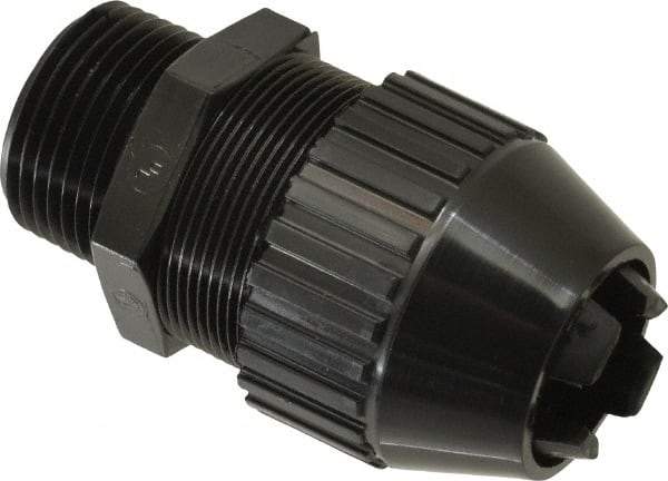 Thomas & Betts - 0.66 to 0.78" Cable Capacity, Liquidtight, Straight Strain Relief Cord Grip - 1 Thread, 3.3" Long, Nylon - Apex Tool & Supply