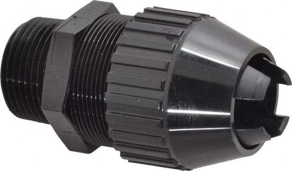 Thomas & Betts - 0.77 to 0.895" Cable Capacity, Liquidtight, Straight Strain Relief Cord Grip - 1 Thread, 3.3" Long, Nylon - Apex Tool & Supply