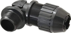 Thomas & Betts - 0.56 to 0.69" Cable Capacity, Liquidtight, Elbow Strain Relief Cord Grip - 3/4 Thread, Nylon - Apex Tool & Supply