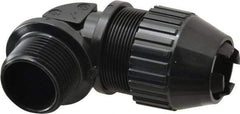 Thomas & Betts - 0.66 to 0.78" Cable Capacity, Liquidtight, Elbow Strain Relief Cord Grip - 1 Thread, 3-1/4" Long, Nylon - Apex Tool & Supply