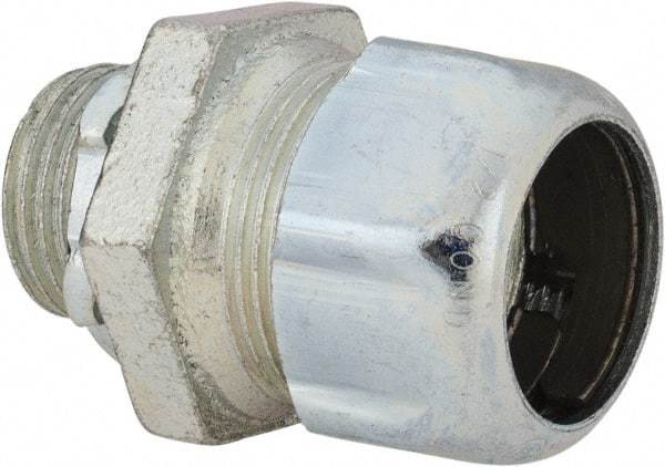 Thomas & Betts - 1/2" Trade, Malleable Iron Compression Straight Rigid/Intermediate (IMC) Conduit Connector - Noninsulated - Apex Tool & Supply