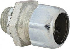 Thomas & Betts - 1/2" Trade, Malleable Iron Compression Straight Rigid/Intermediate (IMC) Conduit Connector - Noninsulated - Apex Tool & Supply