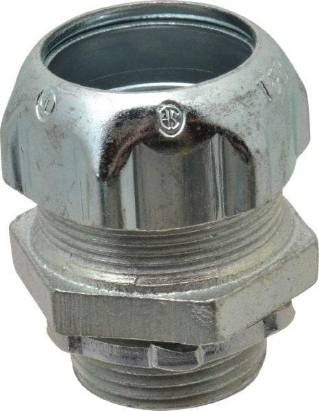 Thomas & Betts - 3/4" Trade, Malleable Iron Compression Straight Rigid/Intermediate (IMC) Conduit Connector - Noninsulated - Apex Tool & Supply