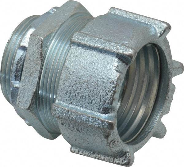 Thomas & Betts - 1-1/4" Trade, Malleable Iron Compression Straight Rigid/Intermediate (IMC) Conduit Connector - Noninsulated - Apex Tool & Supply