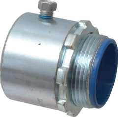 Thomas & Betts - 1-1/4" Trade, Steel Set Screw Straight Rigid/Intermediate (IMC) Conduit Connector - Insulated - Apex Tool & Supply