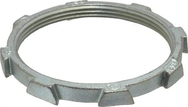 Thomas & Betts - 4" Trade, Malleable Iron Threaded Rigid/Intermediate (IMC) Conduit Locknut - Noninsulated - Apex Tool & Supply
